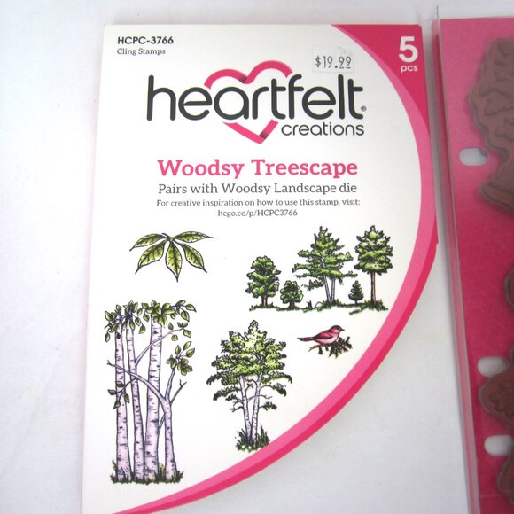 Heartfelt Creations Woodsy Treescape Forest Trees Cling Stamps HCPC-3766 - Picture 2 of 2